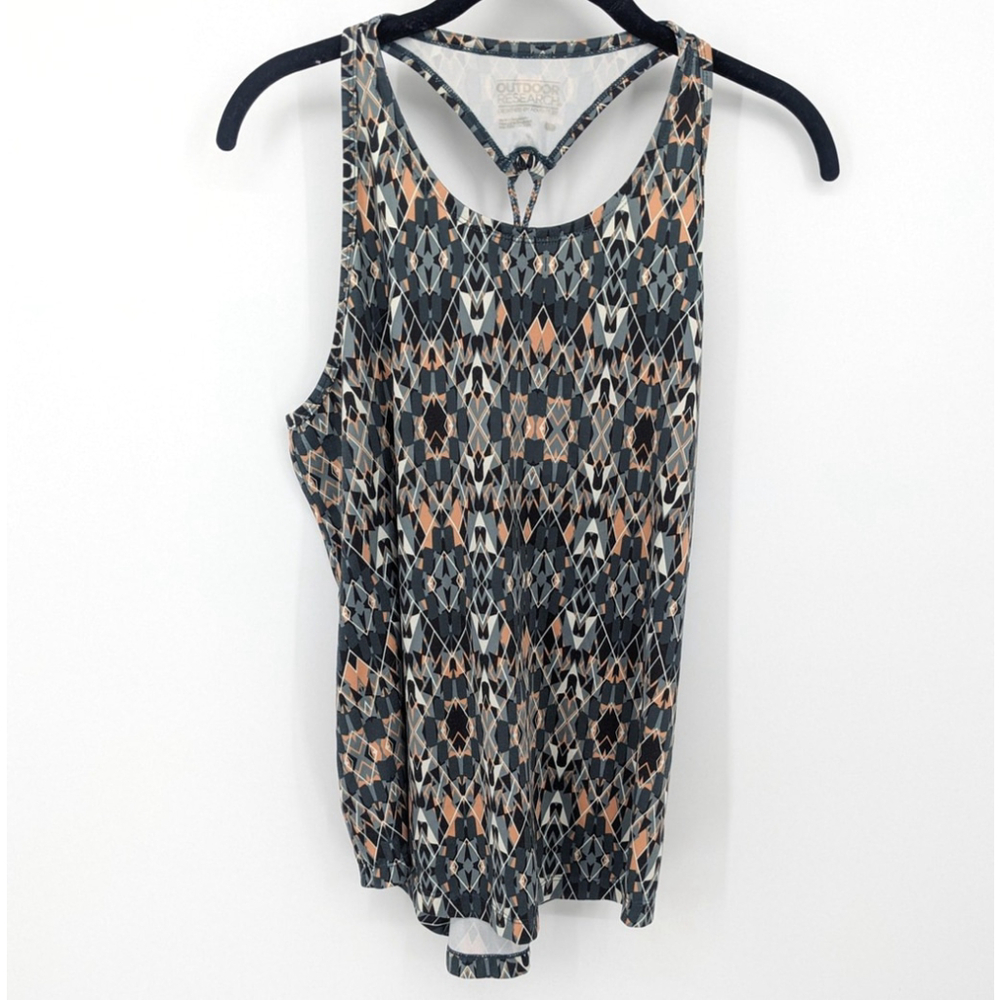 Outdoor Research Tank Top Womens Small Athletic Racerback Geometric Print Shirt